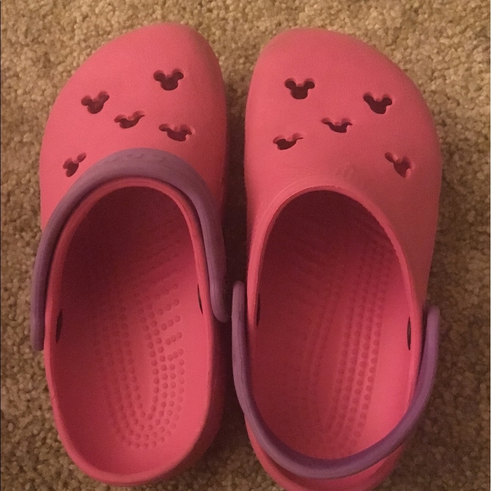 Crocs pink Mickey Mouse
